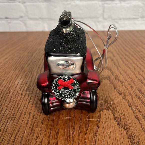 Dept 56 Mercury Glass Red OLD FASHIONED Automobile Car Christmas Ornament 5.5” - Picture 3 of 8